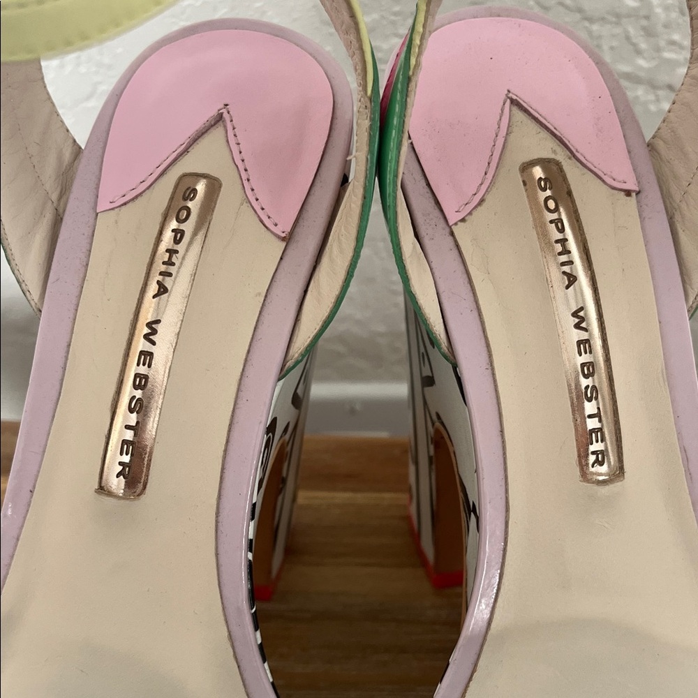 Sophia Webster Multicolor Graphic Platform Heels - Picture 2 of 10